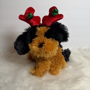 Dan Dee Spinning Animated Black Brown Dancing Christmas Dog Jingle Bells WORKS